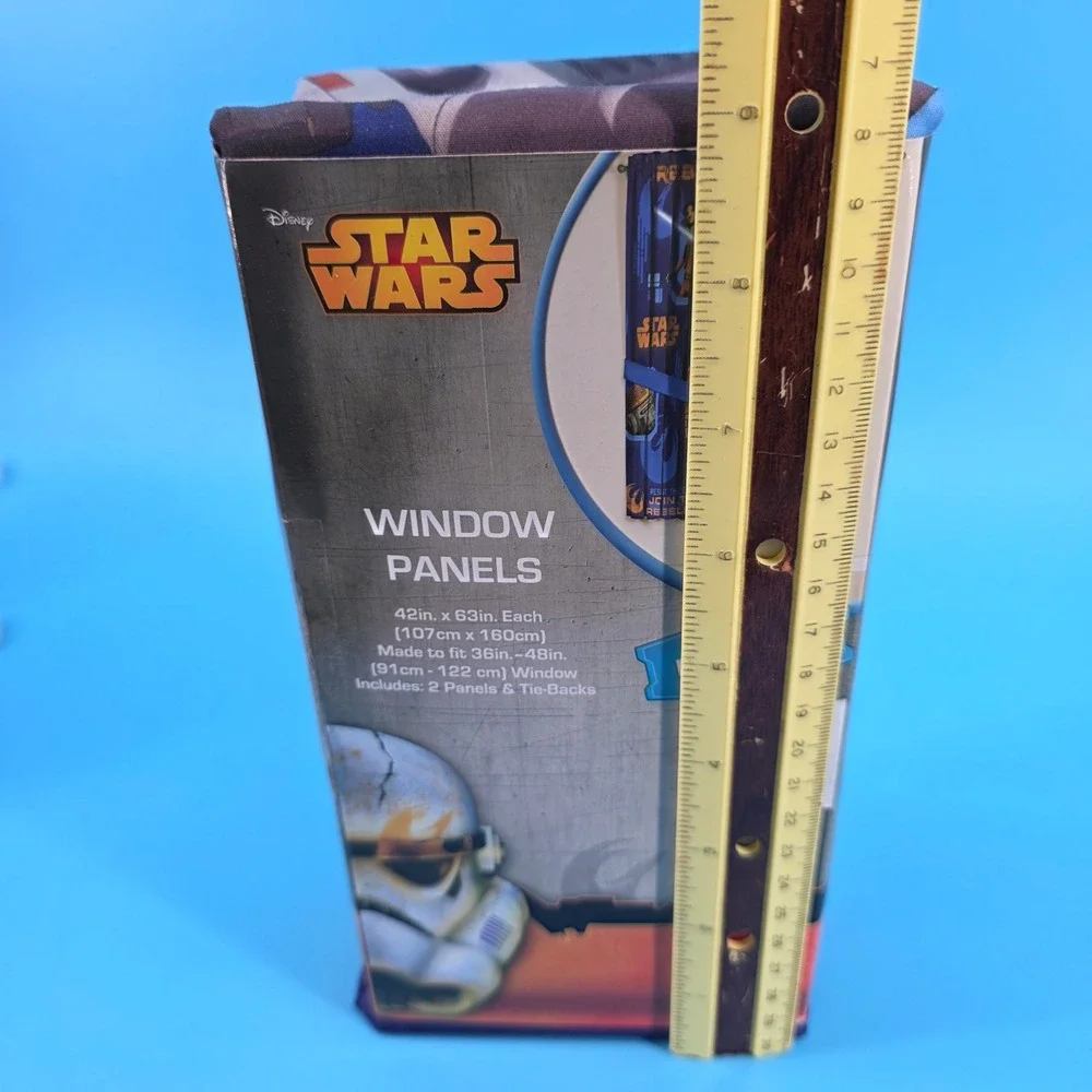 Disney Star Wars Rebels Window Panels Microfiber Drapes 42x63 2 Panels Tie-Backs